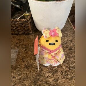 Gudetama Plush in Floral Kimono FROM JAPAN